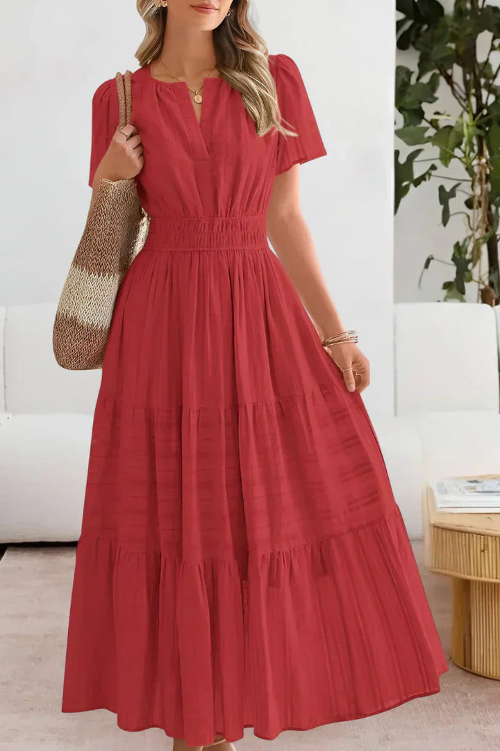 Mia | Ruched-Waist Maxi Dress