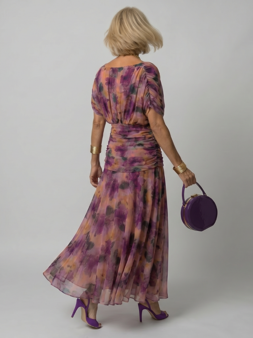 Hannah | Off Shoulder Flow Midi Dress
