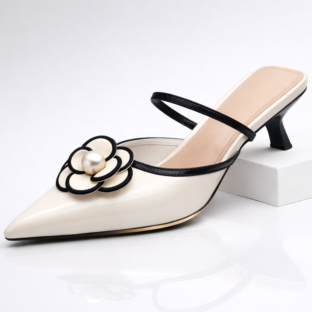 Vivienne | Floral Kitten Heels