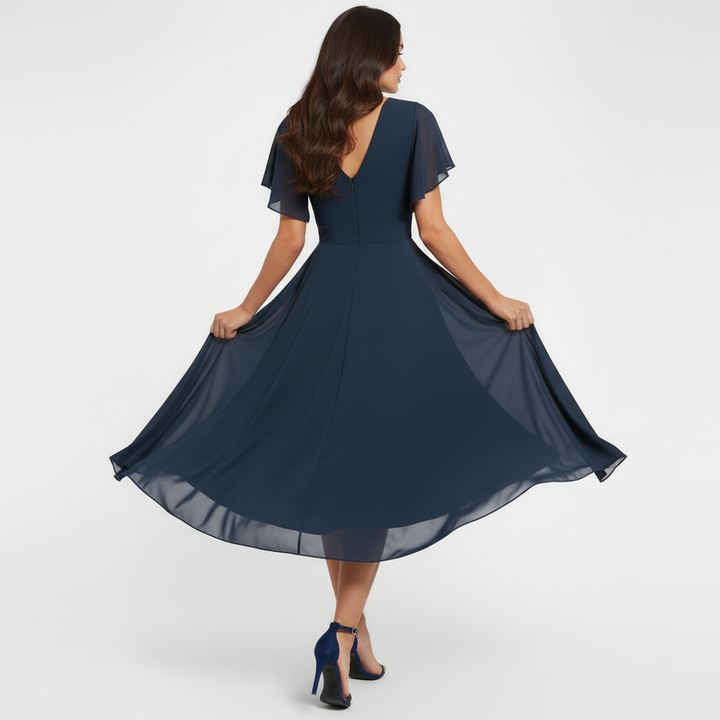 Clarissa | Flowing V-Neck Maxi Dress