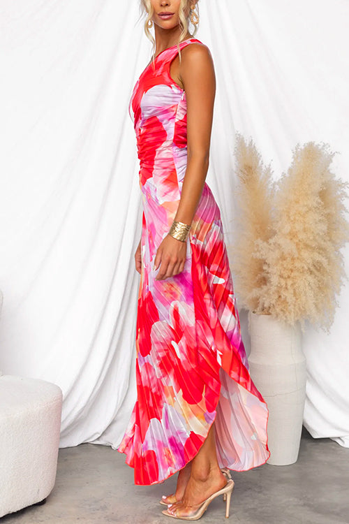 Clara | Vibrant Tropical Evening Dress