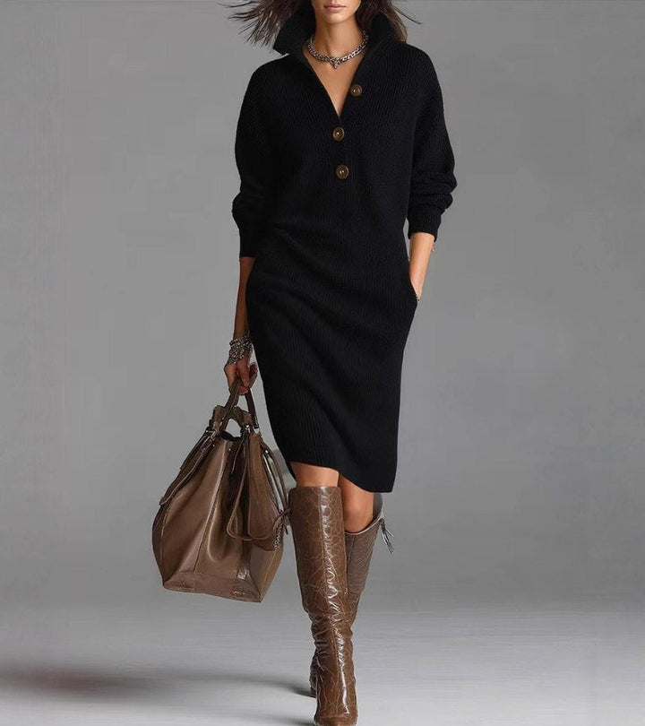 Cynthia - Warm Knit Dress, Warm and Comfortable