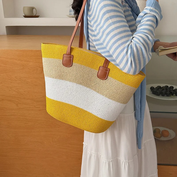 Cora | The Colorful Woven Straw Tote