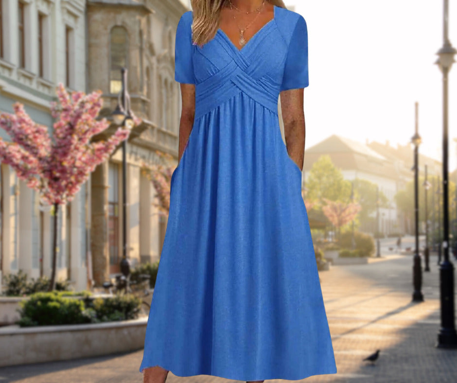 Lauren | Elegant Wrap Silhouette Midi Dress