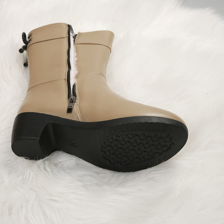 Lindy - Chunky Glossy Heel Boots