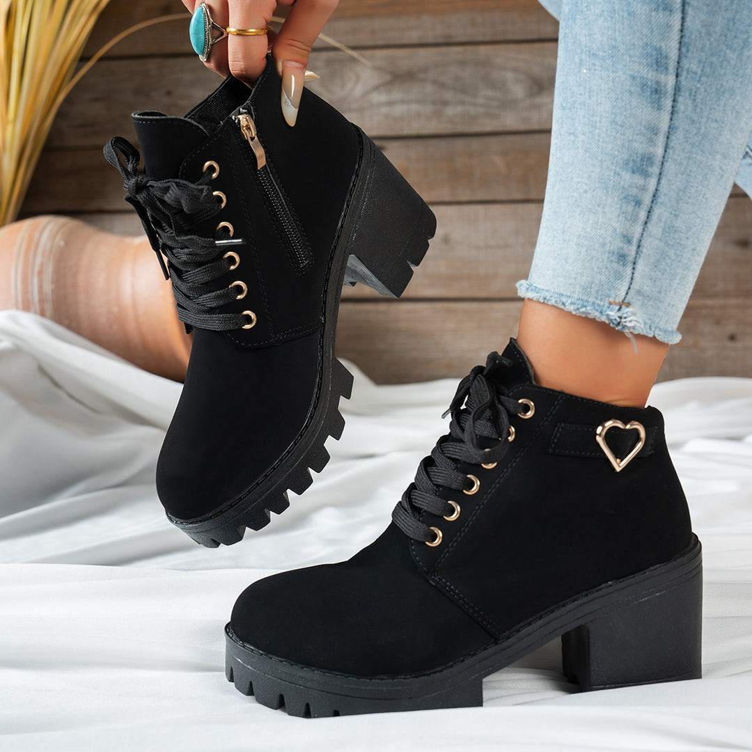 Jilly - Wide & Swolen Foot Lace Up Boots