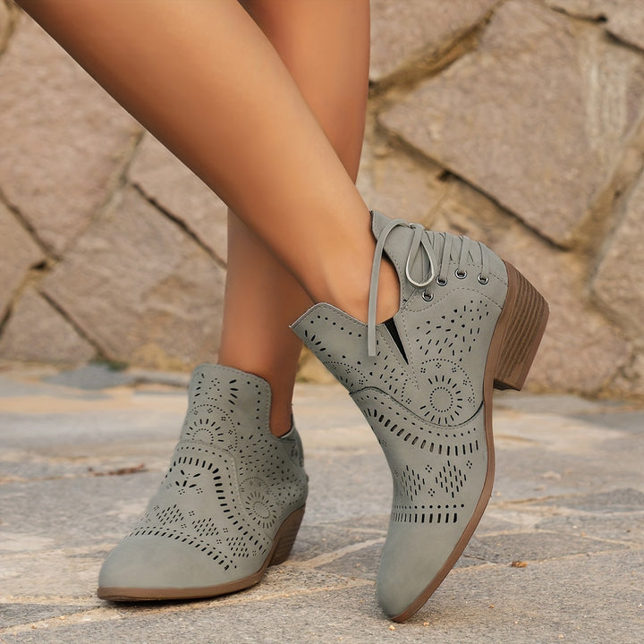 Pam - Sleek Silhoutte Patterned Boots