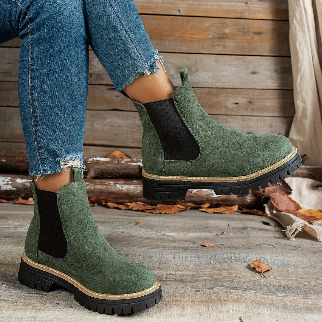Anya - Anti-Slip Flat Platform Ankle Boots