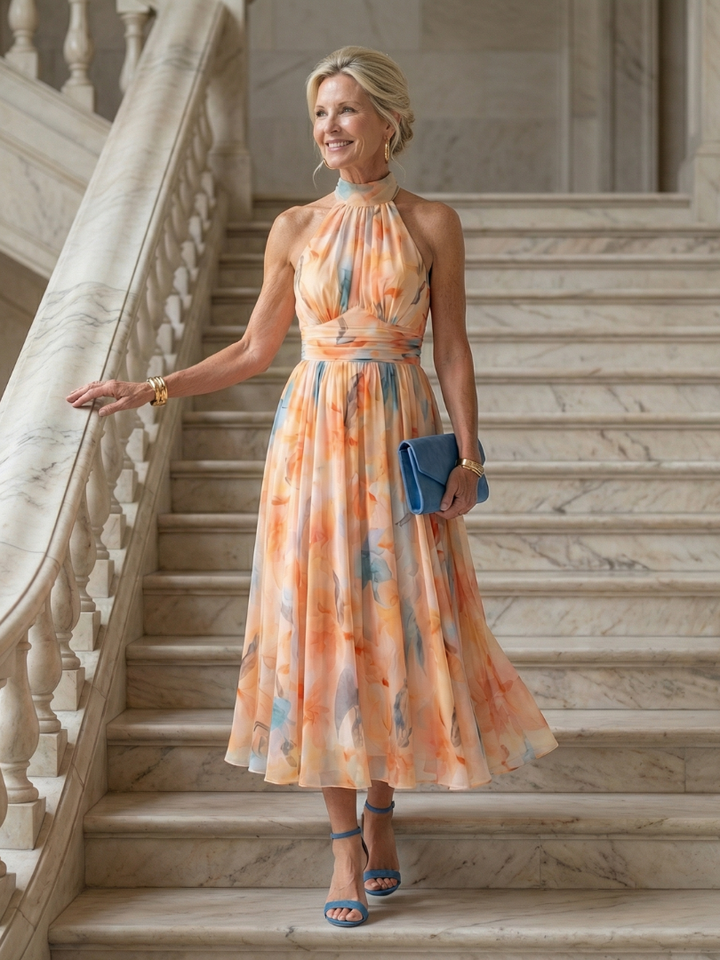 Lauren | Soft Halter Midi Dress