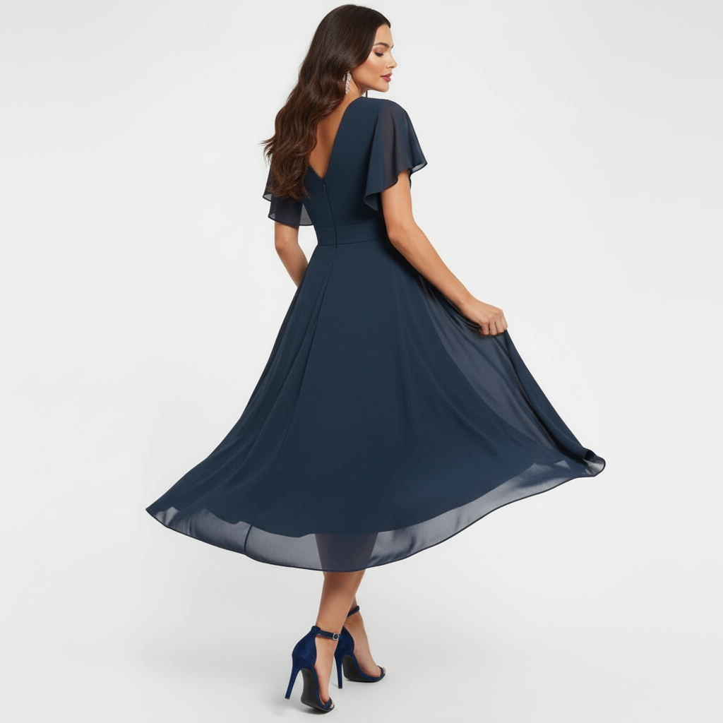 Clarissa | Flowing V-Neck Maxi Dress