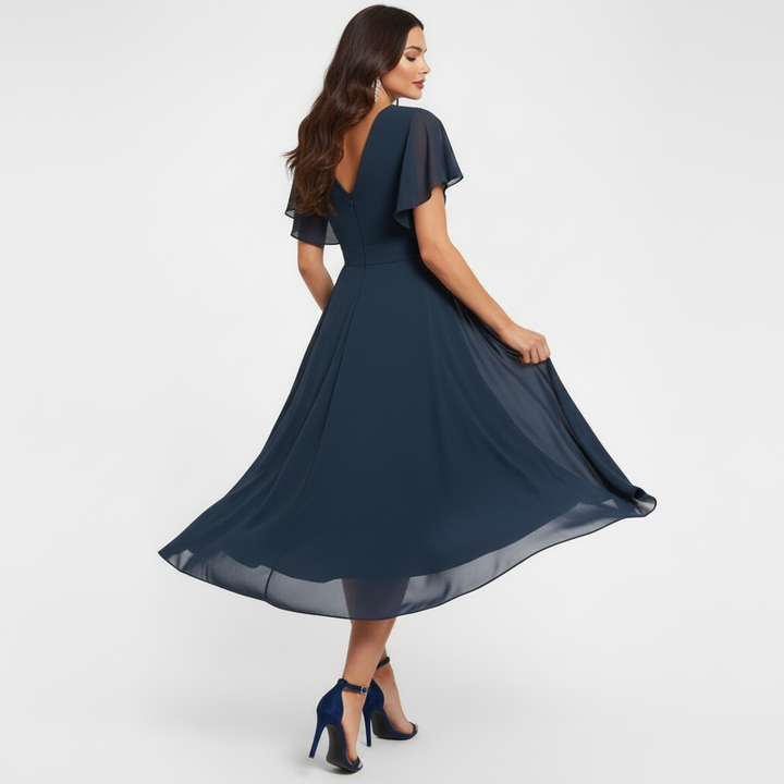 Clarissa | Flowing V-Neck Maxi Dress