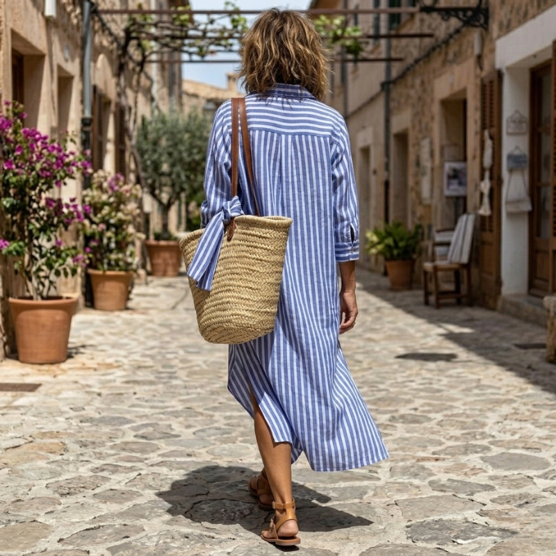 Lace | Elegant Striped Summer Dress