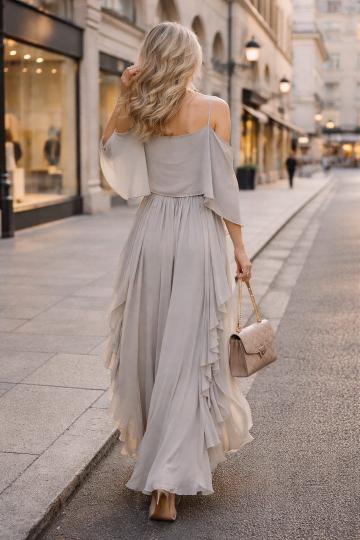 Helene | Draped Elegant Evening Dress