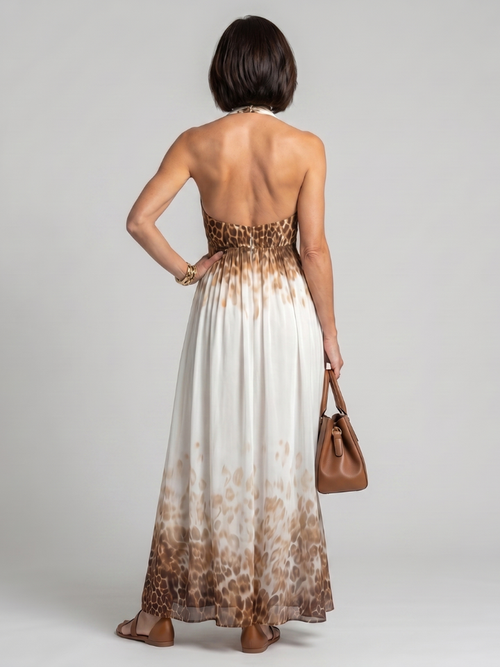 Delaney | Pleated White Midi Dress