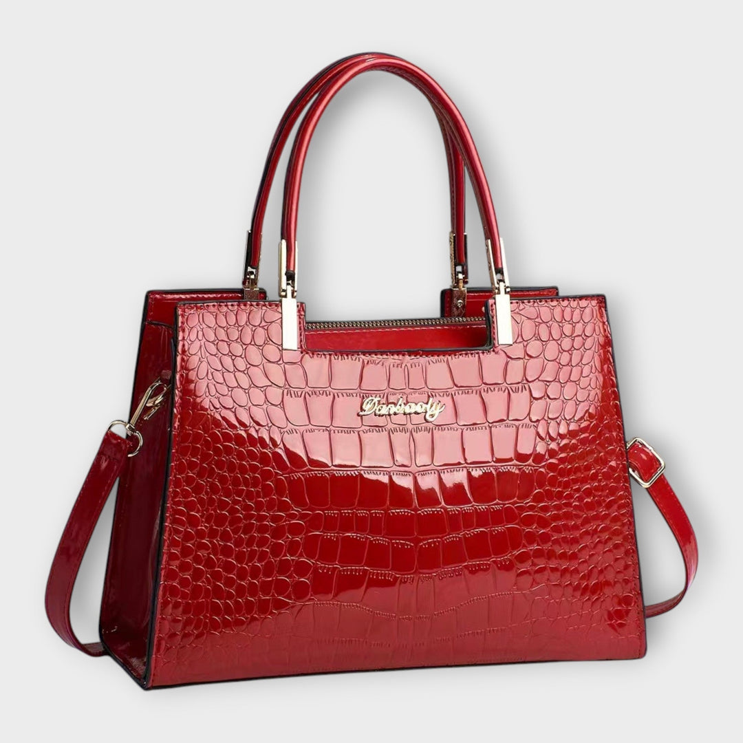 Maddivale | Glossy Crocodile Pattern Handbag