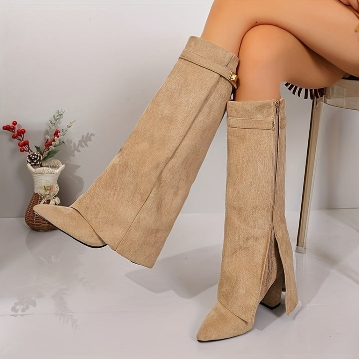 Gwenda - Apricot Style Buckled Boots