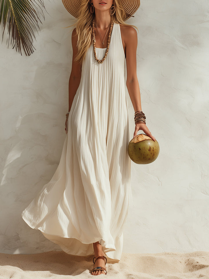 Sofia | Elegant Coastal Sleeveless Maxi Dress