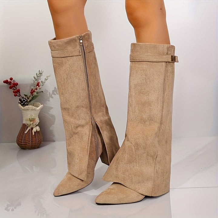 Gwenda - Apricot Style Buckled Boots