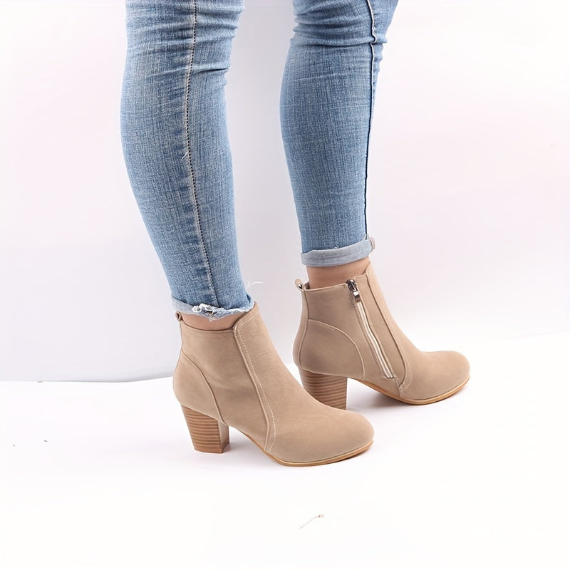 Jodie - Round Toe Thick Heel Platform Boots