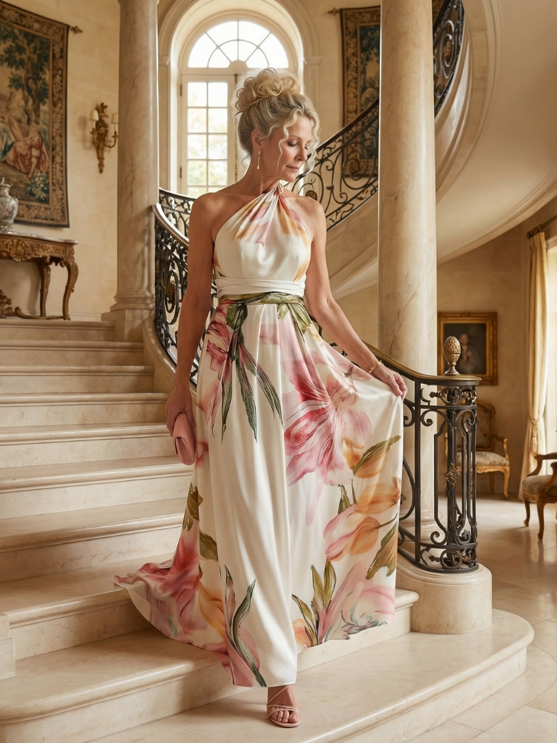 Claire | Light Floral Maxi Dress