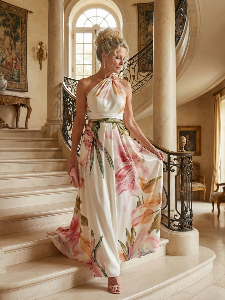 Claire | Light Floral Maxi Dress