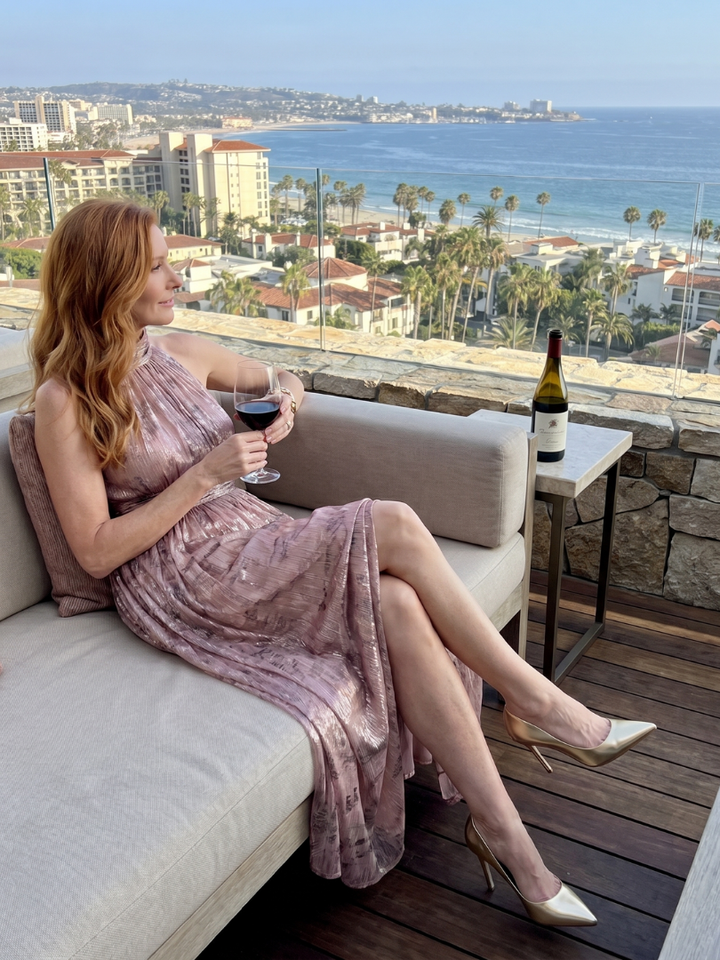 Reese | Textured Finish Sleeveless Midi Dress
