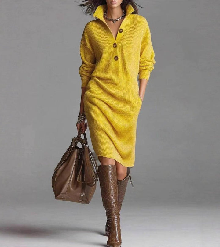 Cynthia - Warm Knit Dress, Warm and Comfortable
