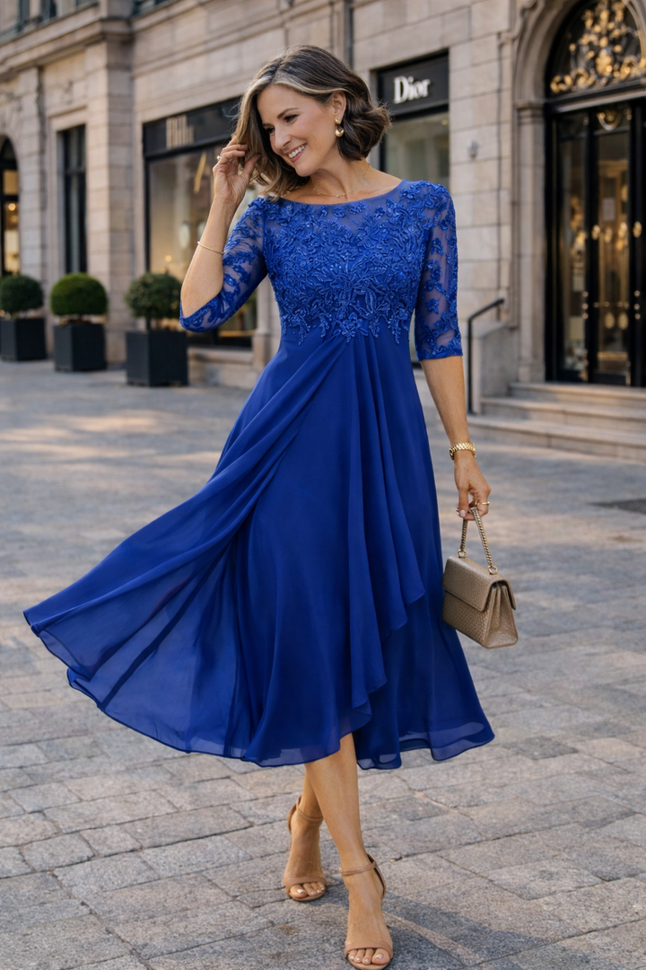 Lea | Elegant Lace Midi Dress