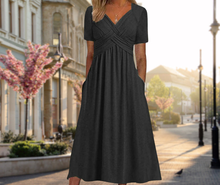 Lauren | Elegant Wrap Silhouette Midi Dress