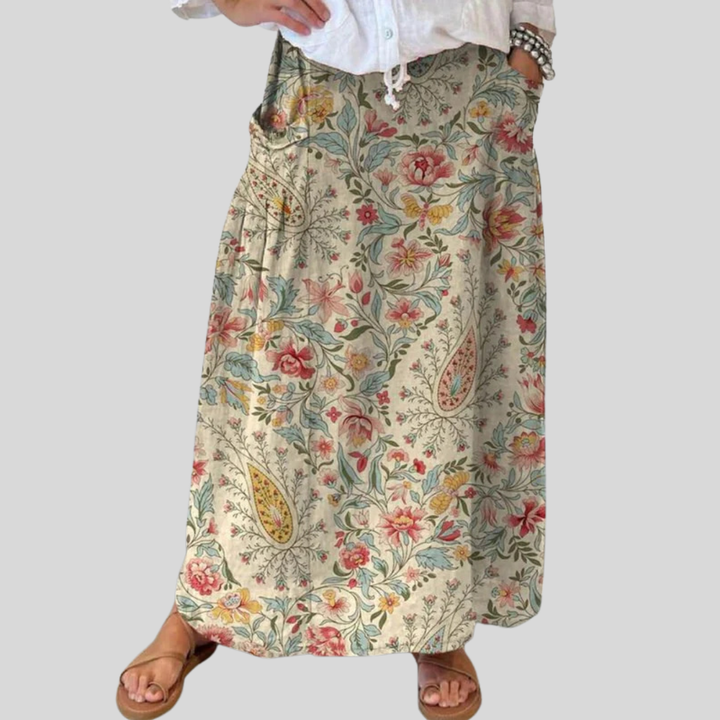 Adeline | Vintage Floral Pocket Skirt