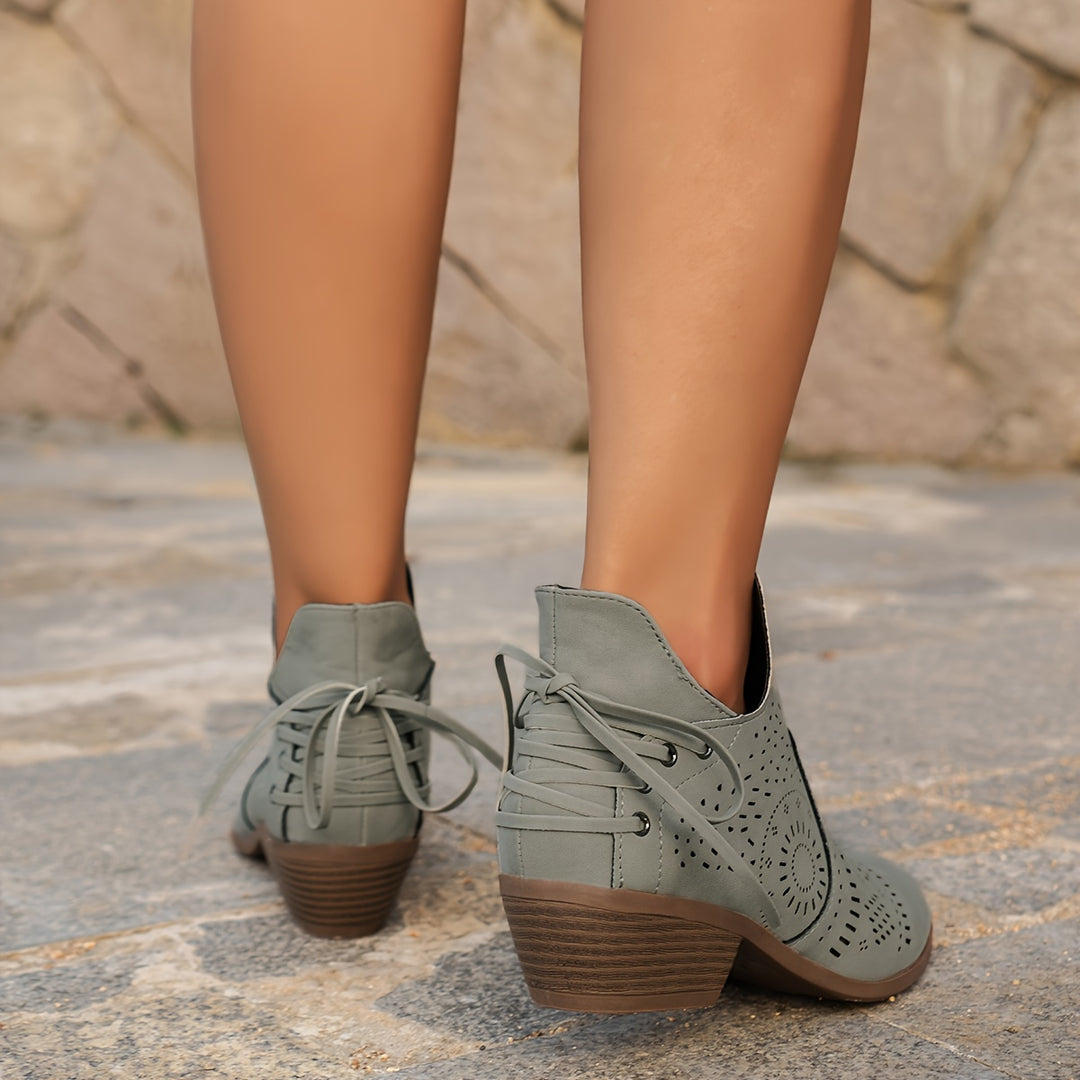 Pam - Sleek Silhoutte Patterned Boots