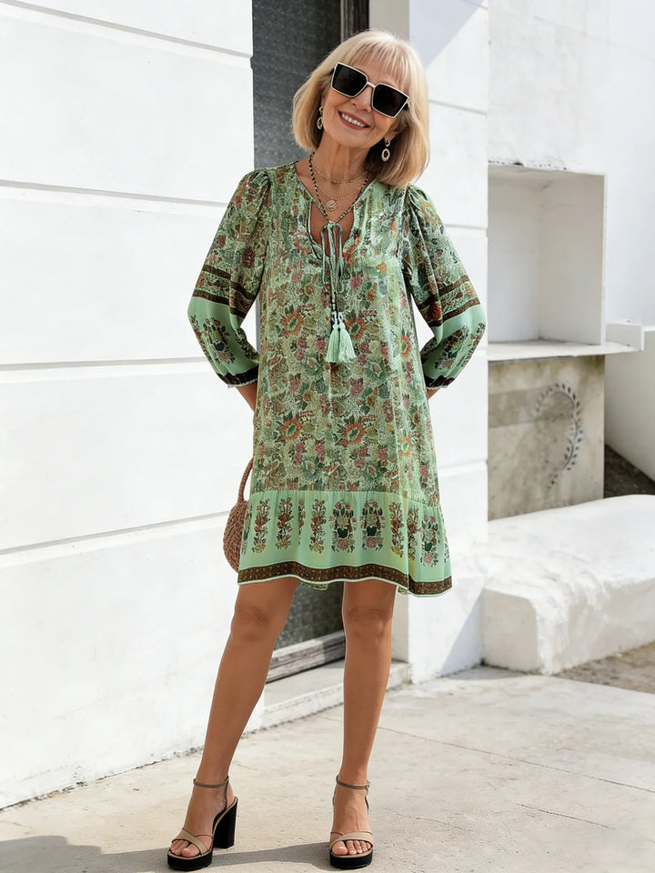 Elara | Bohemian V-Neck Dress