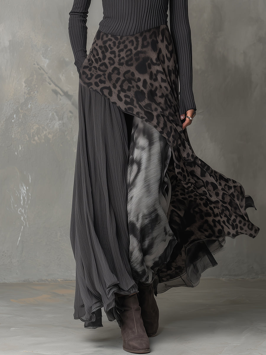 Brooke | Bohemian Animal Print Maxi Dress