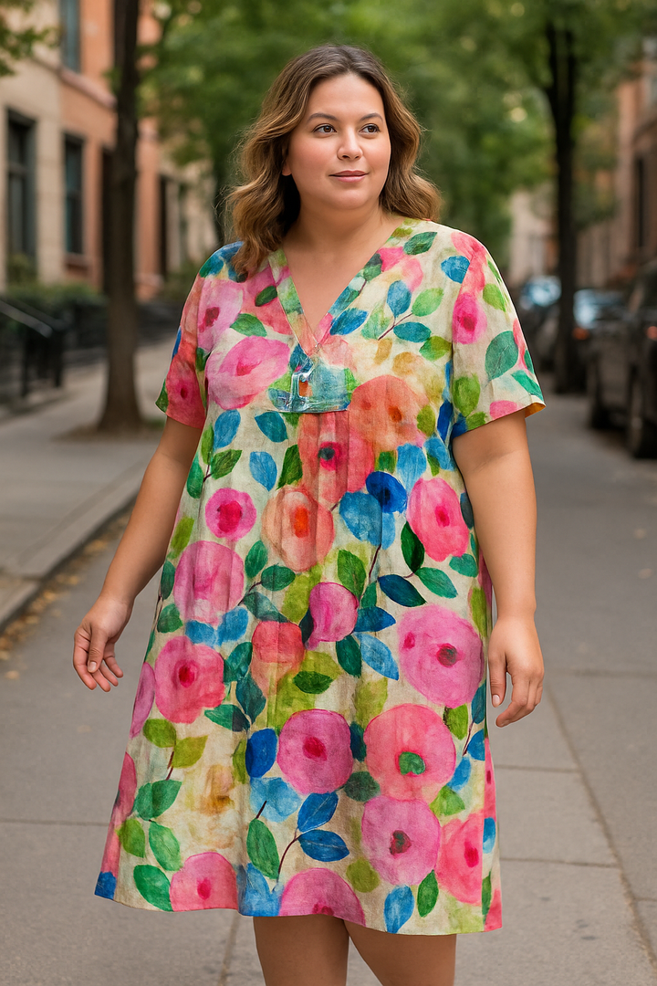 Sharon - Flowerfield Comfortable Summer Dress