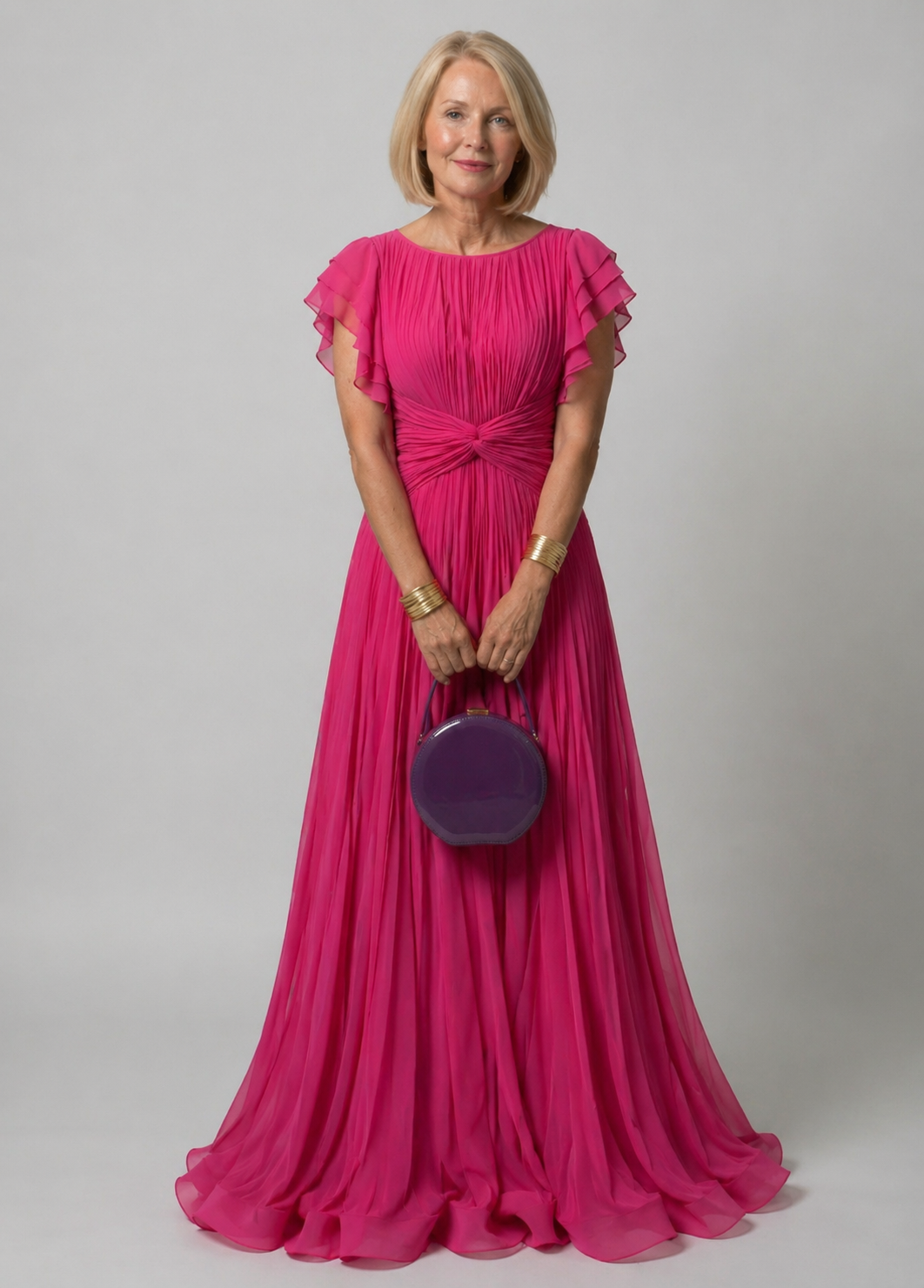 Mia | Pleated Evening Dress