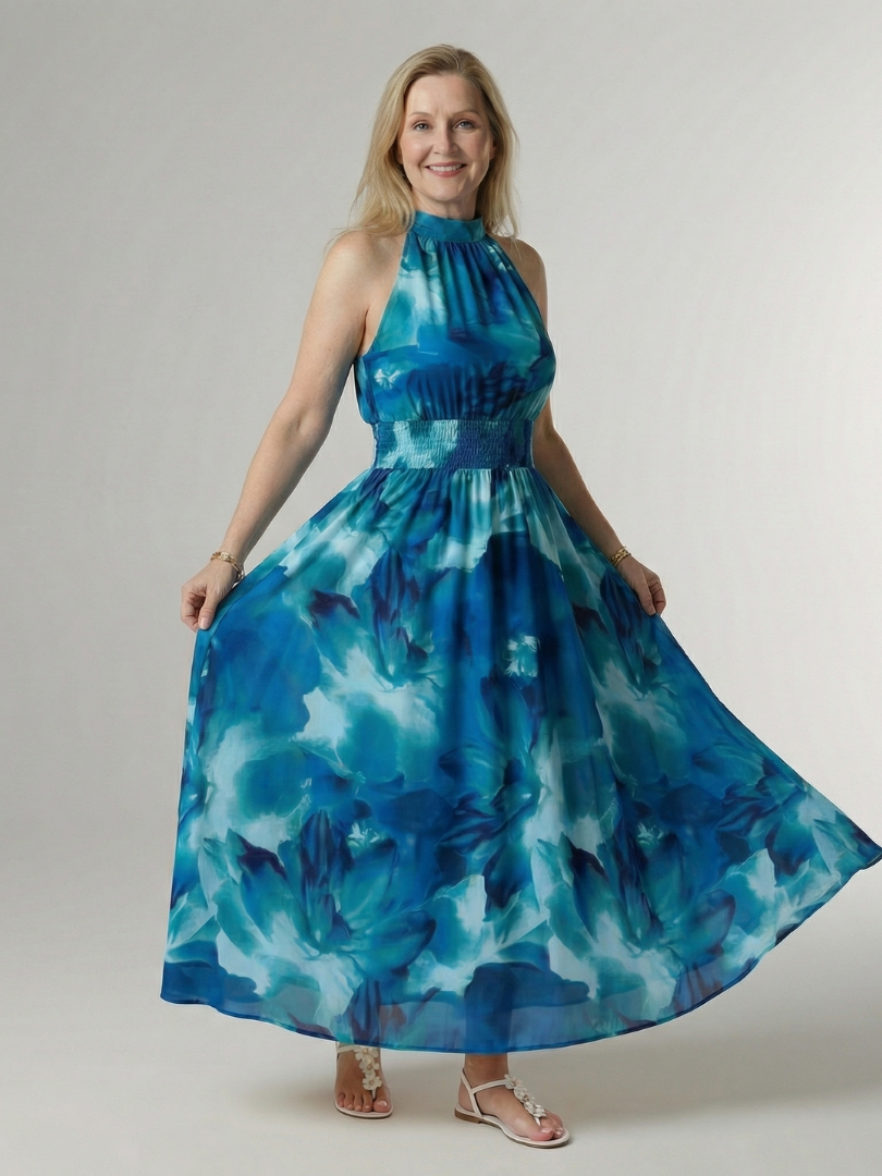 Willow | Gathered Halter Midi Dress