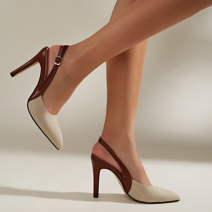 Gemini said Amélie | Contrast Slingback Heels