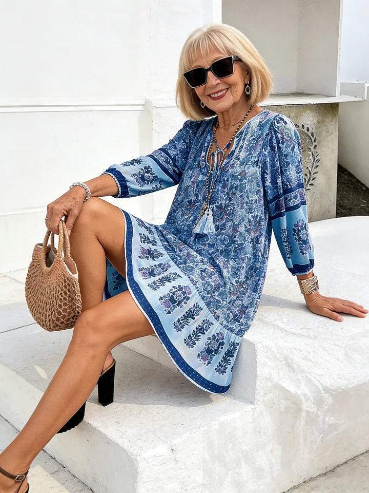 Elara | Bohemian V-Neck Dress