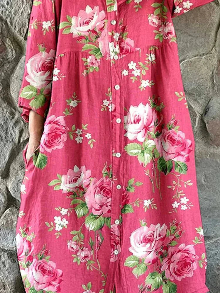 Mathilde | Artistic Floral Maxi Dress