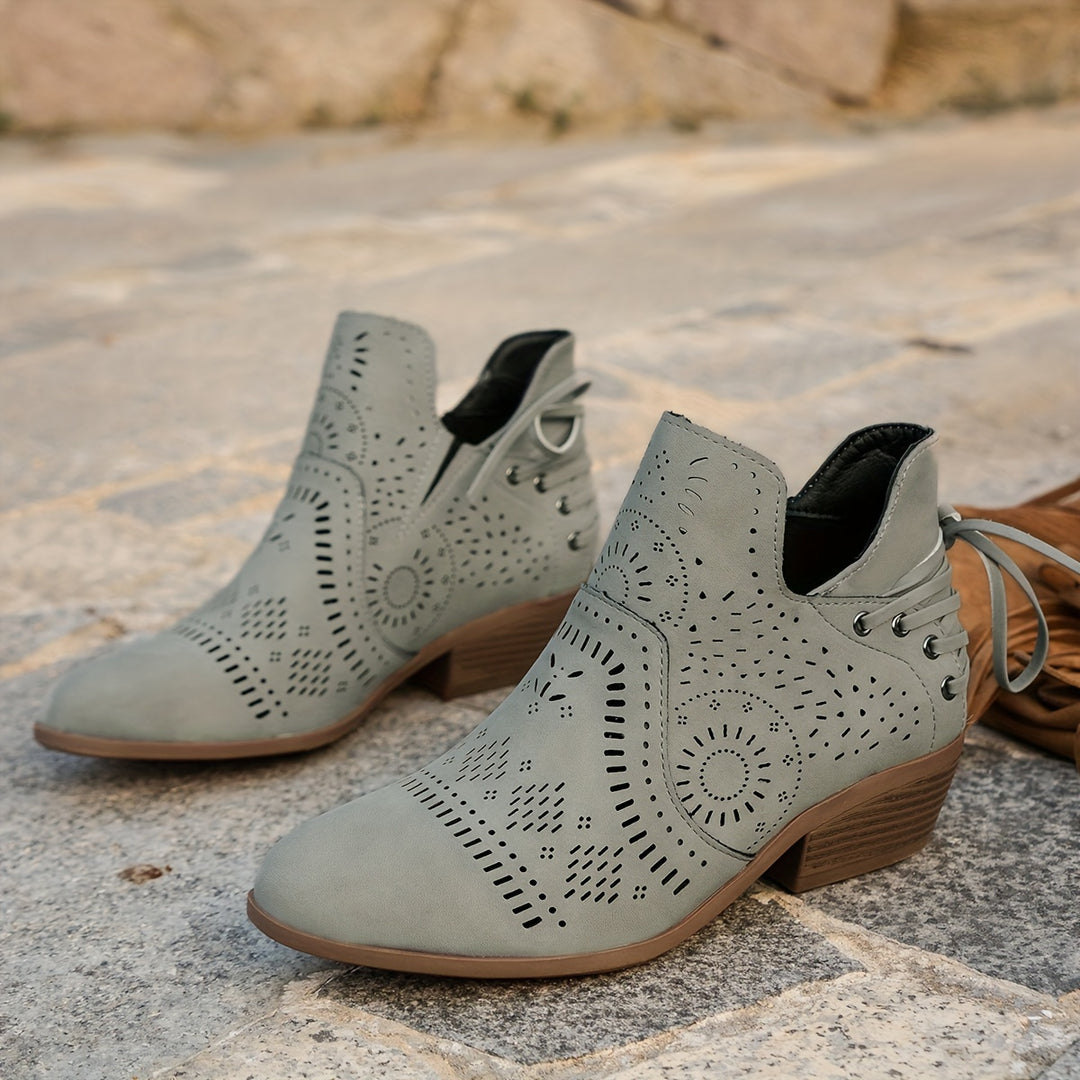 Pam - Sleek Silhoutte Patterned Boots