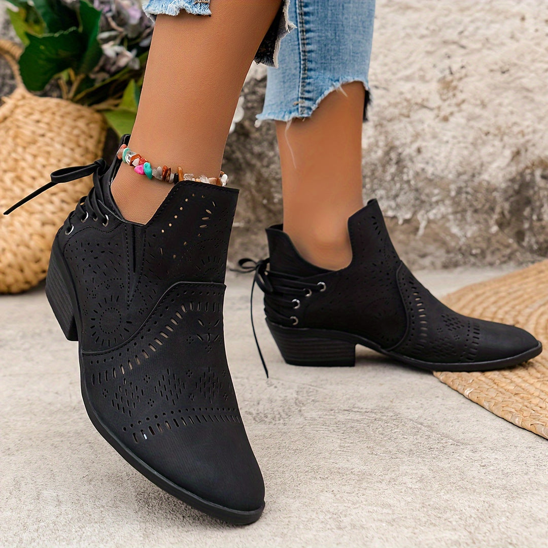 Pam - Sleek Silhoutte Patterned Boots