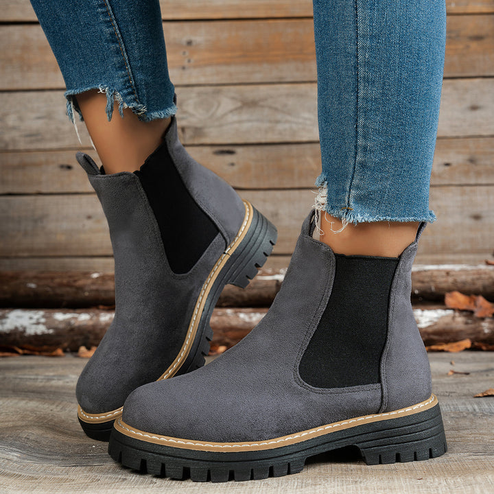 Anya - Anti-Slip Flat Platform Ankle Boots