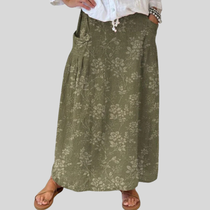Josephine | Vintage Floral Pocket Skirt