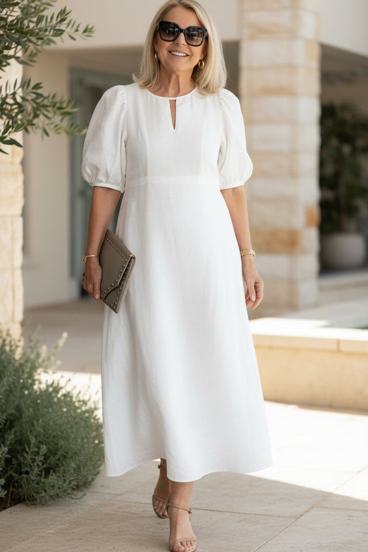 Angela | Elegant Tummy Covering Maxi Dress