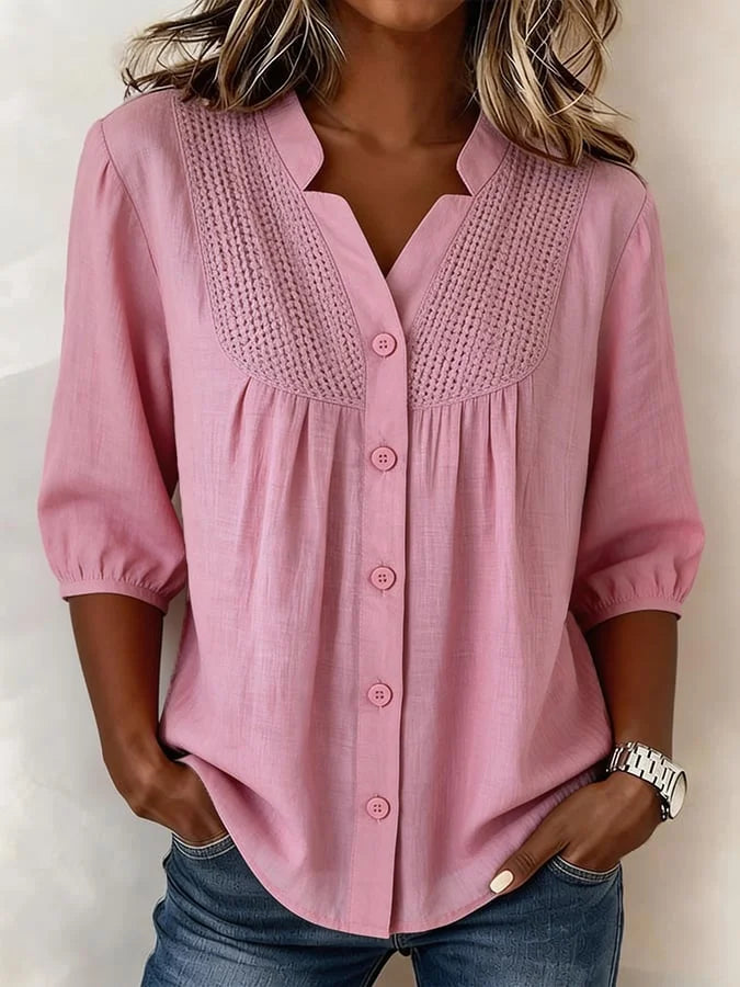 Linda | Casual Short Sleeve Cotton Top