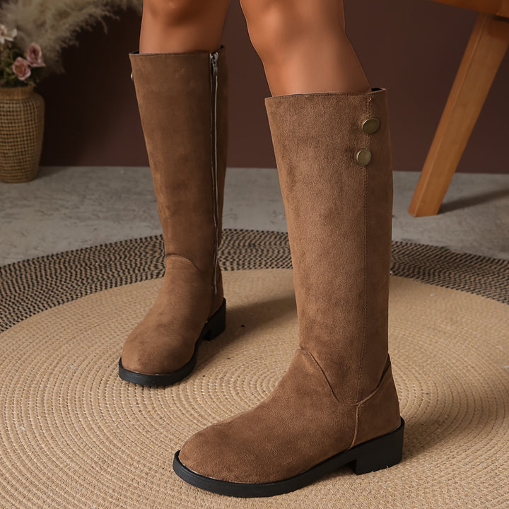 Chantel - Classy Buttoned Soft Boots