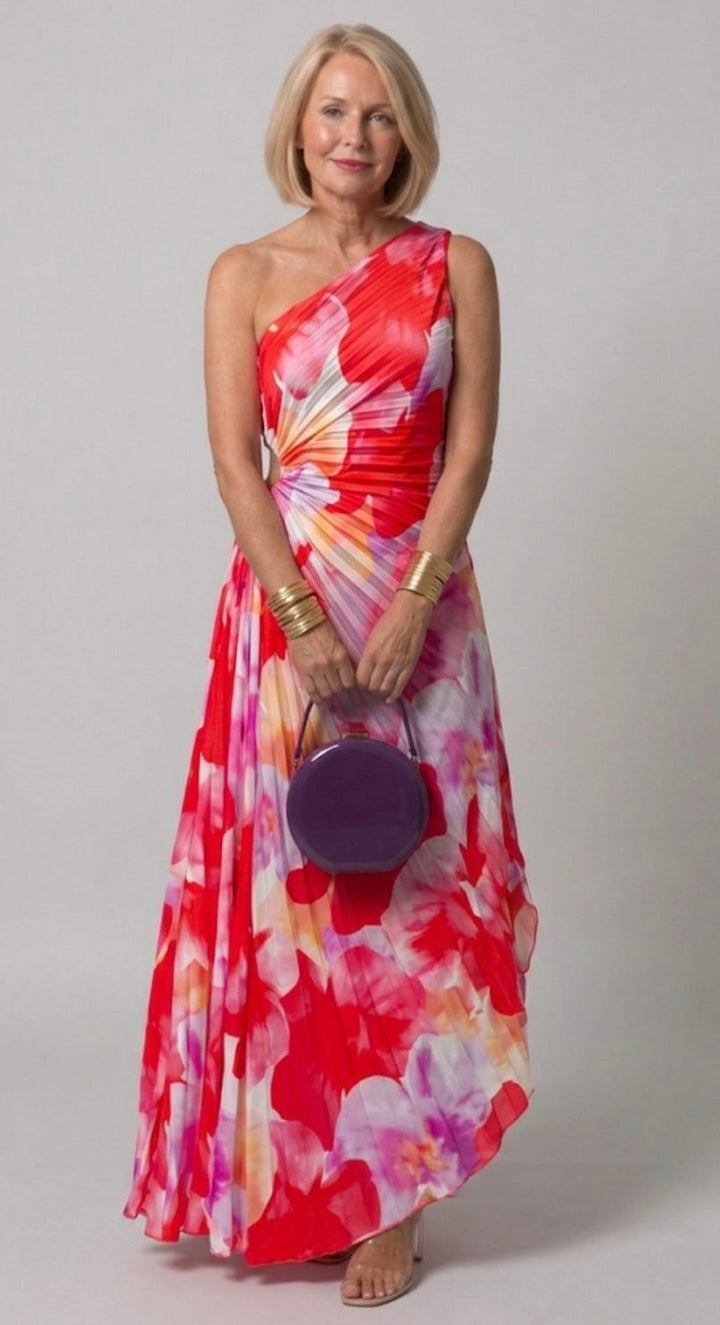 Molly | Pleated One-Shoulder Dress