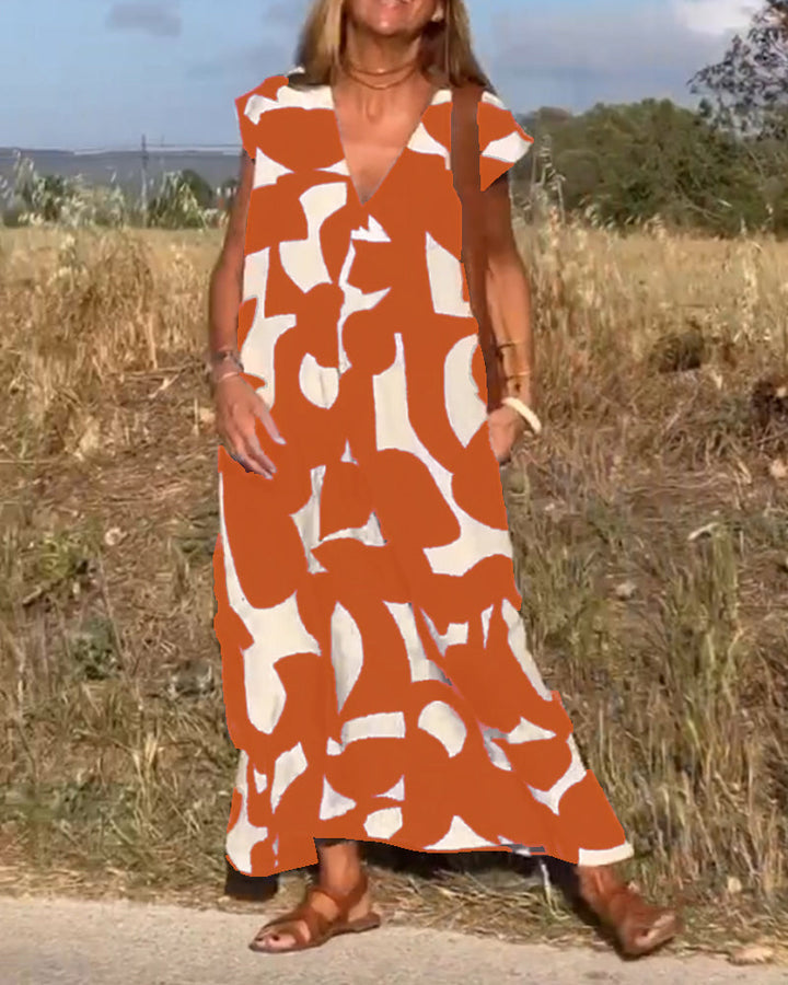 Vivian | Leopard-Print Panel Dress with Puff Sleeves and Striped Shirt