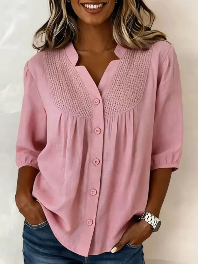 Linda | Casual Short Sleeve Cotton Top