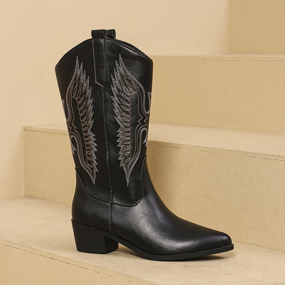 Lucy - Low Pointed Toe Wing Boots